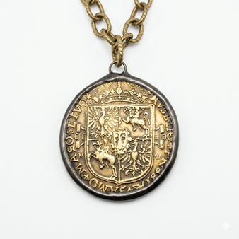 Brass Chain With Soldered Polish Coin