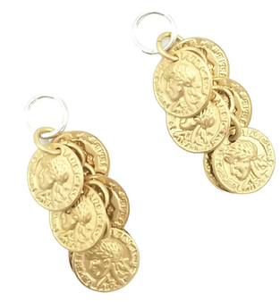 Gold Coin Dangle Charms