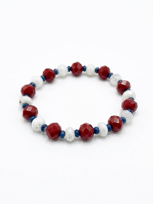 Red, White and Blue Stretch Bracelet