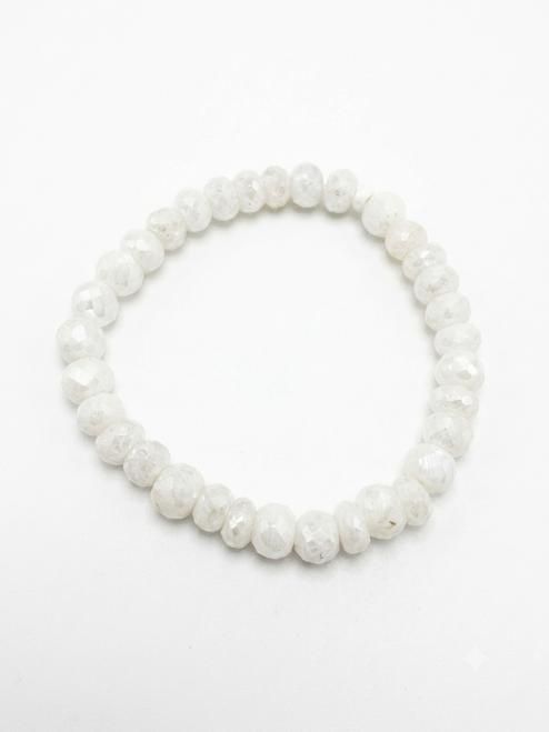 White Quartz Stretch Bracelet