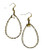 Hammered Gold Hoops with Gold Stars Earrings