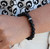 Black Onyx  and Diamond Stretch Bracelet