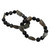 Labradorite and Black Gemstone Mix Stretch Bracelet