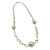 Sterling Silver and Natural Baroque Pearl Necklace