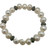 White Freshwater Pearls with CZ Rondels on Stretch