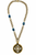 Long Brass Chain with Chrysocolla and Tibetan Cross