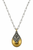 Long Sterling Silver Paper Clip Chain with Gold and Silver Tibetan Pendant