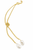 Gold Wheat Chain with Large Baroque Pearls