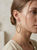 Diamond Quartz and Moroccan Inspired Gold Earrings