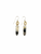 Silver Black and White Quartz Earrings