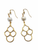 Gold and White Quartz Earrings