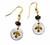 Gold and Silver Fleur-de-lis and Pyrite Earring