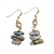 Natural Biwa Pearls and Crystal Gold Earrings