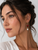 Red Crystal, White Quartz and Sapphire Gold Earrings 2