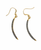 CZ Gold Crescent Shaped Earrings