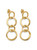 Gold Hammered Satin Finished Circle Post Earrings