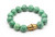 Turquoise Gemstone and Gold Bead Stretch Bracelet