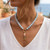 Light Blue Jade Beaded Necklace
