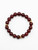 Red Brown Jade with Gold Flakes Stretch Bracelet