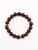 Red Brown Jade with Gold Flakes Stretch Bracelet