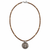 Bronze Hematite with Antique Silver Prayer Amulet Short Necklace
