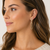 Vermeil Paper Clip and CZ Earring