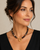 Petrified Wood and Carabiner Necklace