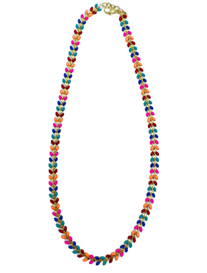 Short Colorful Enamel Necklace