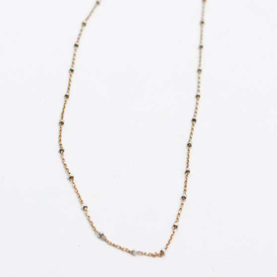 Sterling and Gold Filled Short Necklace