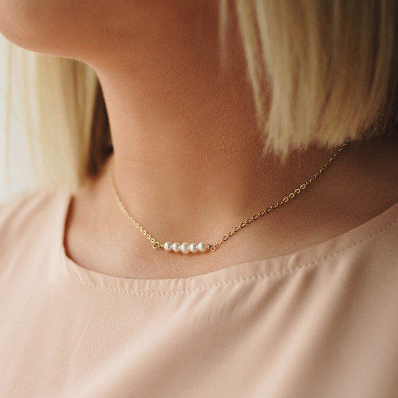 Delicate White Freshwater Pearl Necklace