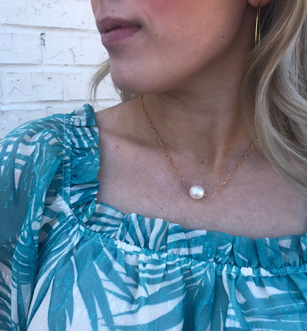 Gold Filled Chain and Pearl