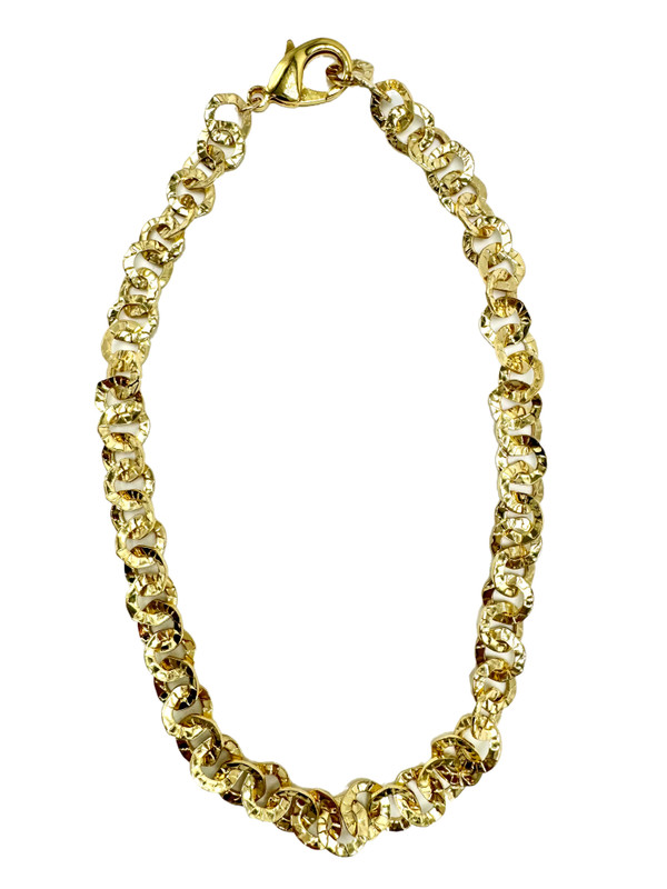 Gold Washer Chain Short Necklace