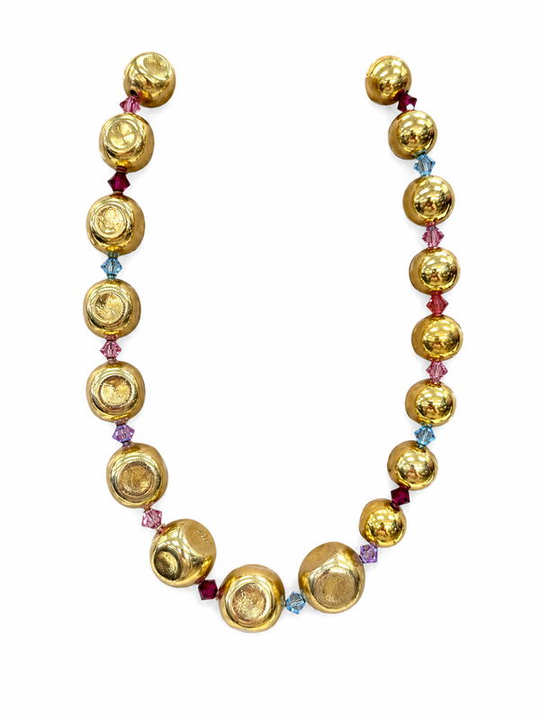 Gold Vintage Chanel Beads with Swarovski Crystals