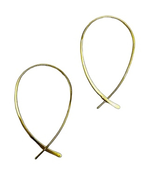 Gold or Silver Upside Down Hoop