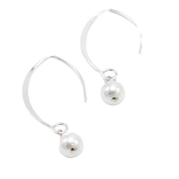 Sterling or Gold Filled Earring with Gray or White Freshwater Pearls