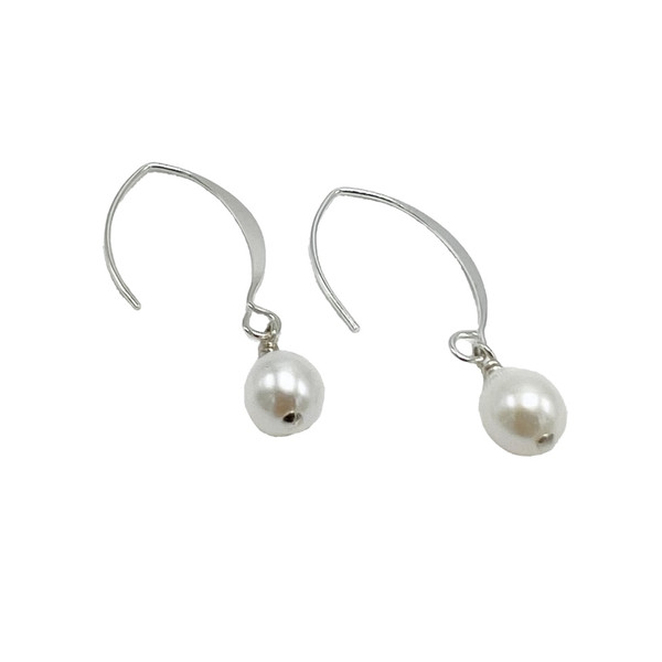 Silver or Gold Ear Wires with Baroque Pearls