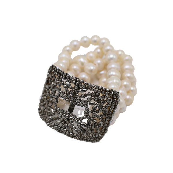 17th Century French Shoe Buckle with White Freshwater Pearls