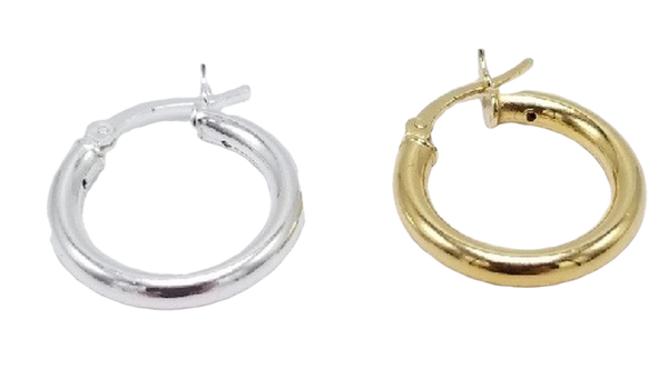 20mm Vermeil or Sterling Silver Hoop Earrings