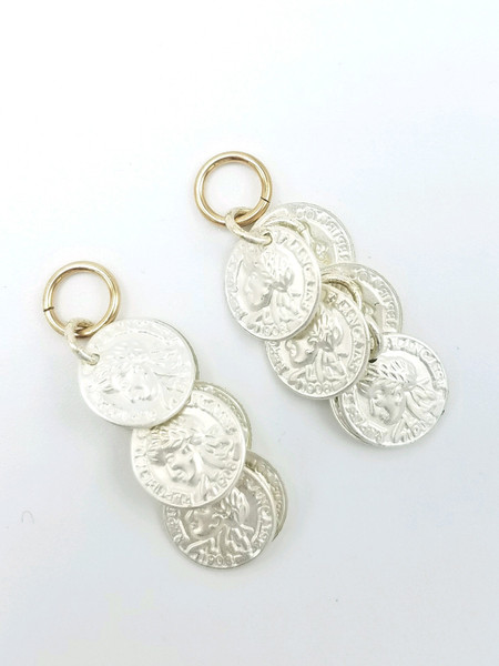 Silver Coin Dangle Charms