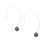 Sterling or Gold Filled Fishhook Long Earrings with Mystic Labradorite