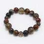 Brown Gemstone Mix Stretch Bracelet