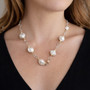 Baroque Pearl and Sterling and Gold Filled Chain Short Necklace
