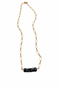 Gold Filled Chain with Black Spinel Cubes