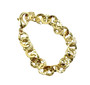 Hammered Gold Circle Chain Bracelet