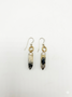 Silver Black and White Quartz Earrings