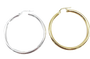 40 mm Vermeil or Sterling Silver Hoop Earrings