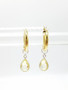 Silver Encased Yellow Quartz Teardrop Charms