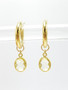 Gold Encased Yellow Quartz Charms