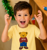 ComfortWash by Hanes youth Boston bear T-shirt in Summer Squash yellow
