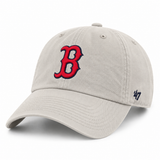 Boston Red Sox gray ’47 Brand Clean Up cap with embroidered red B logo